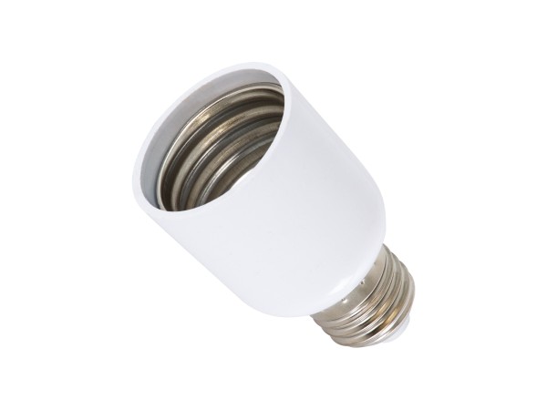 GloboStar® 79598 Πλαστικός Αντάπτορας Μετατροπέας από 1xE27 Ντουί σε 1xE40 Ντουί Λευκό