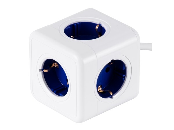 GloboStar® TRAVEL PowerCube PRO Certified 79646 Πολύπριζο 5 Θέσεων με 1.5m Kαλώδιο - 5 Πρίζες Ασφαλείας Childproof EU Schuko AC 220-240V Μ7.5 x Π11.5 x Υ7.5 - Λευκό με Μπλε - Max Load 3680W/16A GloboStar® TRAVEL PowerCube PRO Certified 79646 Πολύπριζο 5 Θέσεων με 1.5m Kαλώδιο - 5 Πρίζες Ασφαλείας Childproof EU Schuko AC 220-240V Μ7.5 x Π11.5 x Υ7.5 - Λευκό με Μπλε - Max Load 3680W/16A