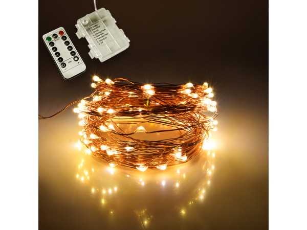 GLOBOSTAR® STRINGLIGHT 79780 Σετ Γιρλάντας 10m 100 LED με Κουτί Τροφοδοσίας & RF Ασύρματο Χειριστήριο LED 6W 420lm 360° DC 5V με 3xAAA Μπαταρίες Αδιάβροχο IP54 Θερμό Λευκό 2700Κ Dimmable - Χάλκινο - Μ1000 x Π0.6 x Υ0.6cm - 1 Χρόνο Εγγύηση GLOBOSTAR® STRINGLIGHT 79780 Σετ Γιρλάντας 10m 100 LED με Κουτί Τροφοδοσίας & RF Ασύρματο Χειριστήριο LED 6W 420lm 360° DC 5V με 3xAAA Μπαταρίες Αδιάβροχο IP54 Θερμό Λευκό 2700Κ Dimmable - Χάλκινο - Μ1000 x Π0.6 x Υ0.6cm - 1 Χρόνο Εγγύηση