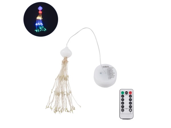 GloboStar® 79797 Διακοσμητική Γιρλάντα Μπαταρίας (3xAAA Δεν Περιλαμβάνονται) 200 LED 3 Watt και Ασύρματο Χειριστήριο 8 Προγραμμάτων Φωτισμού Dimmable Πολύχρωμο RGB