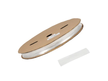GLOBOSTAR® SHRINKTUBE 79813 Θερμοσυστελλόμενο Μακαρόνι Στεγανοποίησης για Neon Flex LED Αδιάβροχο IP65 - Διάφανο - Μ100 x Π1.6 x Υ1.6cm/Π0.8 x Υ0.8cm