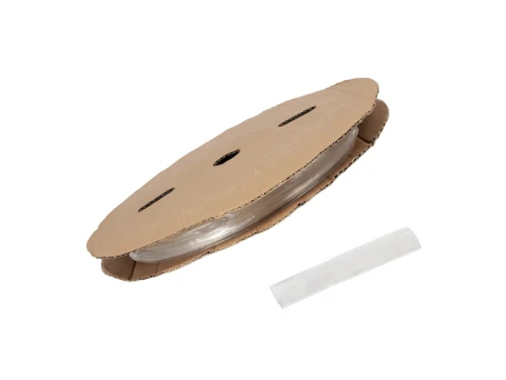 GLOBOSTAR® SHRINKTUBE 79814 Θερμοσυστελλόμενο Μακαρόνι Στεγανοποίησης για Neon Flex LED Αδιάβροχο IP65 - Διάφανο - Μ100 x Π1.8 x Υ1.8cm/Π0.9 x Υ0.9cm