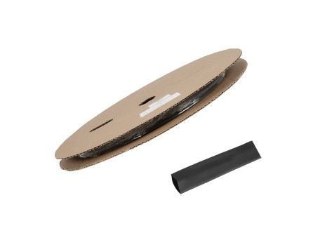 GLOBOSTAR® SHRINKTUBE 79820 Θερμοσυστελλόμενο Μακαρόνι Στεγανοποίησης για Neon Flex LED Αδιάβροχο IP65 - Μαύρο Ματ - Μ100 x Π1.4 x Υ1.4cm/Π0.7 x Υ0.7cm