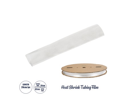 GloboStar® 79968-1 Θερμοσυστελλόμενο - Μακαρόνι Φ20mm/10mm - Τεμάχιο Μήκους 20cm Στεγανοποίησης για Όλες τις Neon Flex LED DC 24V & DC 230V Αδιάβροχο IP65 Μ20 x Π3.5 x Υ0.3cm - Διάφανο