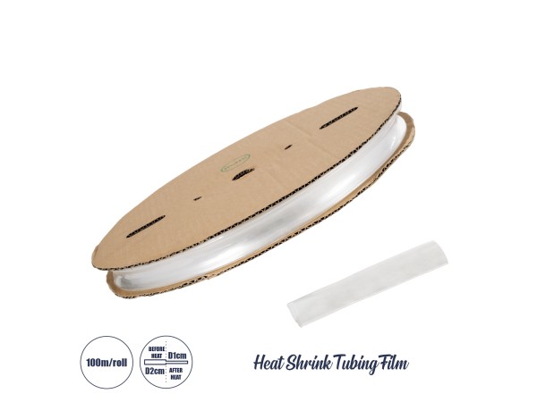 GloboStar® 79968 Θερμοσυστελλόμενο - Μακαρόνι Φ20mm/10mm - Ρολό Μήκους 100m Στεγανοποίησης για Όλες τις Neon Flex LED DC 24V & DC 230V Αδιάβροχο IP65 Φ43 x Υ4.5cm - Διάφανο