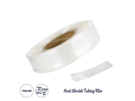 GloboStar® 79969 Θερμοσυστελλόμενο - Μακαρόνι Φ30mm/15mm - Ρολό Μήκους 25m Στεγανοποίησης για Όλες τις Neon Flex LED DC 24V & DC 230V Αδιάβροχο IP65 Φ21 x Υ5.5cm - Διάφανο