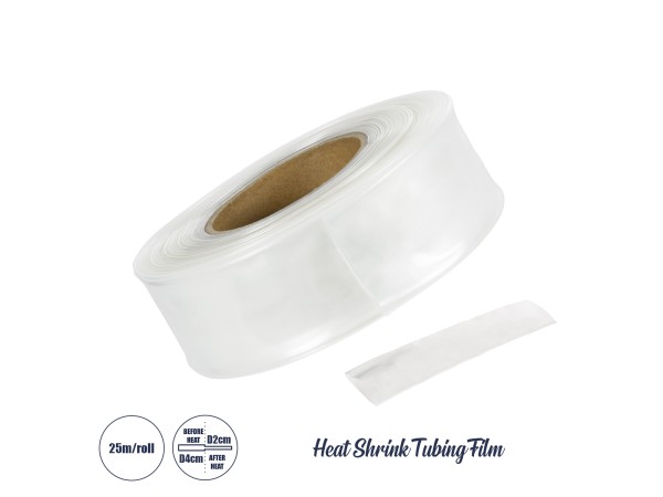 GLOBOSTAR® SHRINKTUBE 79970 Θερμοσυστελλόμενο Μακαρόνι Στεγανοποίησης για Neon Flex LED Αδιάβροχο IP65 - Διάφανο - Μ250 x Π4 x Υ4cm/Π2 x Υ2cm - Ρολό 25 Μέτρων