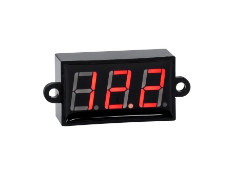 GloboStar® 79985 Όργανο Μέτρησης Τάσης Βολτόμετρο με Οθόνη LED Display DC 3.5 έως 30V Κόκκινο Μ5.5 x Π1.5 x Υ2.5cm