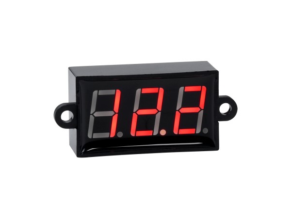 GloboStar® 79985 Όργανο Μέτρησης Τάσης Βολτόμετρο με Οθόνη LED Display DC 3.5 έως 30V Κόκκινο Μ5.5 x Π1.5 x Υ2.5cm