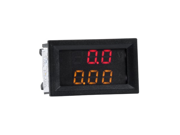 GLOBOSTAR® VOLTAMPERE 79988 Ψηφιακό Όργανο Μέτρησης Τάσης Βολτόμετρο από DC 0 έως 100V & Αμπερόμετρο από 0 έως 9.99A με Οθόνη LED IP20 Κόκκινο & Πορτοκαλί - Μ5 x Π1.5 x Υ3cm - 2 Χρόνια Εγγύηση