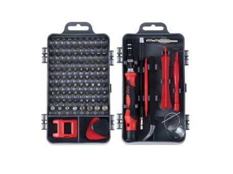 GLOBOSTAR® ELEKIT 79999 Ολοκληρωμένο Mini DIY ΚΙΤ με 115 Μικροεργαλεία σε 1 Βαλιτσάκι για Επισκευές Κινητών Τηλεφώνων, Laptop, Οπτικών & κλπ Μικροεπισκευών