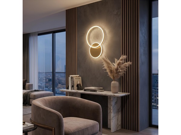 kelvo® VENOM KLV-101-0183-V2 Φωτιστικό Τοίχου / Απλίκα LED 45W 4500lm 360° AC 220-240V IP20 Ρυθμιζόμενο Λευκό CCT με Χειριστήριο από 2700K έως 6000K Dimmable - Lumileds SMD Chip - Χρυσό Πλατίνα - Μ60 x Π40 x Υ7.5cm - 3 Χρόνια Εγγύηση kelvo® VENOM KLV-101-0183-V2 Φωτιστικό Τοίχου / Απλίκα LED 45W 4500lm 360° AC 220-240V IP20 Ρυθμιζόμενο Λευκό CCT με Χειριστήριο από 2700K έως 6000K Dimmable - Lumileds SMD Chip - Χρυσό Πλατίνα - Μ60 x Π40 x Υ7.5cm - 3 Χρόνια Εγγύηση