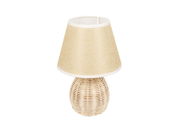 GLOBOSTAR® HASUMI 01957 Boho Επιτραπέζιο Φωτιστικό Πορτατίφ με Ντουί 1 x E27 AC 220-240V IP20 - Μπεζ & Λευκό - Μ19 x Π19 x Υ30cm GLOBOSTAR® HASUMI 01957 Boho Επιτραπέζιο Φωτιστικό Πορτατίφ με Ντουί 1 x E27 AC 220-240V IP20 - Μπεζ & Λευκό - Μ19 x Π19 x Υ30cm