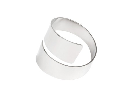 GLOBOSTAR® COUVERT 35009 Διακοσμητικό Δαχτυλίδι Πετσέτας - Ασημί - Μ5 x Π5 x Υ4.5cm