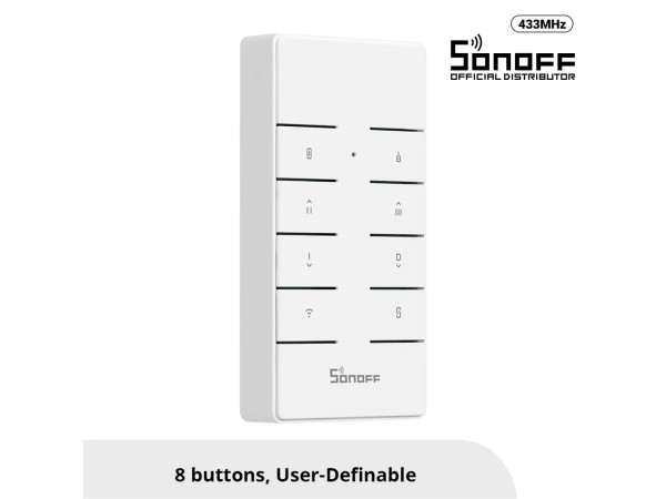 GloboStar® 80074 SONOFF RM433R2 - Remote Controller RF 433Mhz 8 Key (Battery Included)