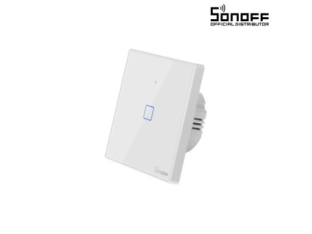 GloboStar® 80130  SONOFF T2EU1C-RF - 433MHz Wireless Smart Wall Touch Button Switch AC 100-240V Max 2A (2A/Way) 1 Way - RF Series