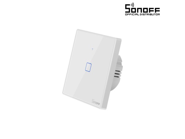 GloboStar® 80130  SONOFF T2EU1C-RF - 433MHz Wireless Smart Wall Touch Button Switch AC 100-240V Max 2A (2A/Way) 1 Way - RF Series