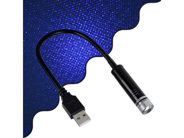 GloboStar® 81845 Διακοσμητικό Φωτιστικό Ειδικών Φωτορυθμικών Εφέ PARTY Disco LASER DC 5V με Καλώδιο Τροφοδοσίας USB Μπλέ IP20 Μ1.4 x Π1.4 x Υ27cm