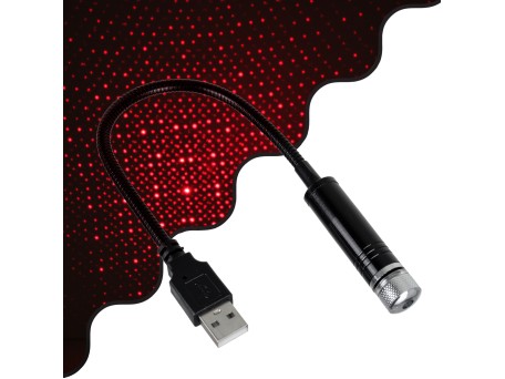 GloboStar® 81846 Διακοσμητικό Φωτιστικό Ειδικών Φωτορυθμικών Εφέ PARTY Disco LASER DC 5V με Καλώδιο Τροφοδοσίας USB Κόκκινο IP20 Μ1.4 x Π1.4 x Υ27cm