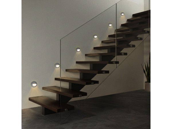 kelvo® STEPART KLV-101-0075 Χωνευτό Φωτιστικό Σκαλοπατιού / Διαδρόμου LED 3W 375lm 45° AC 220-240V Αδιάβροχο IP65 Θερμό Λευκό 2700K - Lumileds SMD Chip & TÜV SÜD Driver - Γκρι Ανθρακί Ματ - Μ8.3 x Π4.5 x Υ8.3cm / Q6.6 x 6.6cm - 5 Χρόνια Εγγύηση