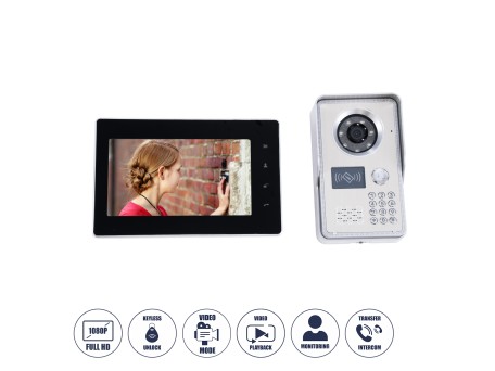 GloboStar® 86061 Σετ Θυροτηλεόρασης με Έγχρωμη Οθόνη Αφής 7