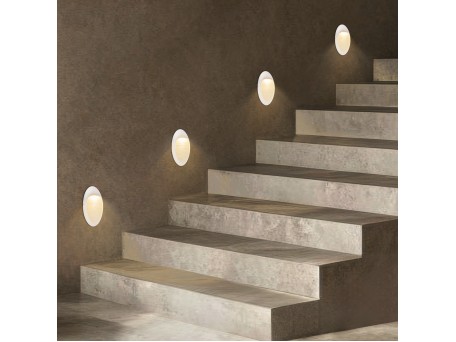 kelvo® STEPART KLV-101-0103 Φωτιστικό Σκαλοπατιού / Διαδρόμου LED 3W 375lm 45° AC 220-240V Αδιάβροχο IP65 Θερμό Λευκό 2700K - Lumileds SMD Chip & TÜV SÜD Driver - Λευκό Ματ - Μ13 x Π5.5 x Υ26cm - 5 Χρόνια Εγγύηση