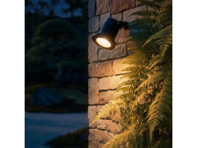 kelvo® GARDELINI KLV-101-0001-V2 Φωτιστικό Σποτ Τοίχου με Βάση για Λάμπα MR16 με Ντουί GU10 AC 220-240V Αδιάβροχο IP65 - Μαύρο Ματ - Μ10 x Π10 x Υ30cm