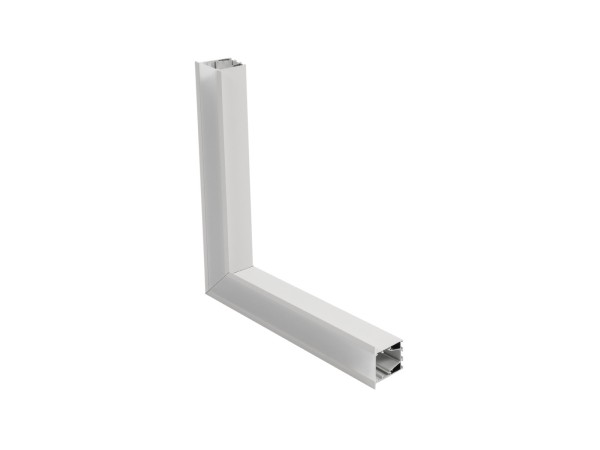 GLOBOSTAR® ALP-CORNER-SIDE90 RECESSA 61788 Χωνευτό Προφίλ Αλουμινίου Γωνία με Λευκό Γαλακτερό Πατητό Κάλυμμα για Ταινίες LED IP20 - Λευκό Ματ - Μ30 x Π3.5 x Υ4cm