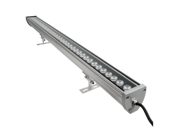 GLOBOSTAR® WASHERMOZA 999-0267 Μπάρα Φωτισμού Wall Washer LED 72W 6120lm 10-30° DC 24V Αδιάβροχο IP66 Πολύχρωμο RGB Dimmable - Bridgelux SMD Chip - Γκρι Ανθρακί - Μ100 x Π5 x Υ4cm - 3 Χρόνια Εγγύηση