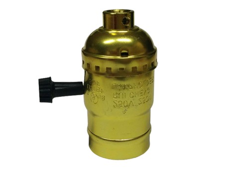 Vintage Industrial Retro E27 Χρυσό Ντουί με Διακόπτη DIY GloboStar 90016