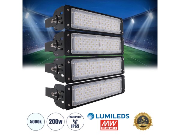GLOBOSTAR® GOLIATH 90100-4 Προβολέας για Γήπεδα Tennis & Ποδοσφαίρου 5x5 LED 200W 30000lm 75°x135° SDCM<5 Fish Eye Lens AC 220-240V Αδιάβροχο IP65 IK08 Φυσικό Λευκό 5000K - Lumileds SMD Chip & Mean Well Driver - Μαύρο Ματ - Μ32 x Π12 x Υ36cm - 5 Χρόνια Εγ GLOBOSTAR® GOLIATH 90100-4 Προβολέας για Γήπεδα Tennis & Ποδοσφαίρου 5x5 LED 200W 30000lm 75°x135° SDCM<5 Fish Eye Lens AC 220-240V Αδιάβροχο IP65 IK08 Φυσικό Λευκό 5000K - Lumileds SMD Chip & Mean Well Driver - Μαύρο Ματ - Μ32 x Π12 x Υ36cm - 5 Χρόνια Εγ
