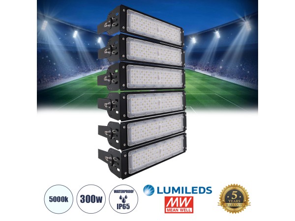 GLOBOSTAR® GOLIATH 90100-6 Προβολέας για Γήπεδα Tennis & Ποδοσφαίρου 5x5 LED 300W 45000lm 75°x135° SDCM<5 Fish Eye Lens AC 220-240V Αδιάβροχο IP65 IK08 Φυσικό Λευκό 5000K - Lumileds SMD Chip & Mean Well Driver - Μαύρο Ματ - Μ32 x Π12 x Υ54cm - 5 Χρόνια Εγ GLOBOSTAR® GOLIATH 90100-6 Προβολέας για Γήπεδα Tennis & Ποδοσφαίρου 5x5 LED 300W 45000lm 75°x135° SDCM<5 Fish Eye Lens AC 220-240V Αδιάβροχο IP65 IK08 Φυσικό Λευκό 5000K - Lumileds SMD Chip & Mean Well Driver - Μαύρο Ματ - Μ32 x Π12 x Υ54cm - 5 Χρόνια Εγ