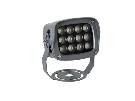 GLOBOSTAR® FLOODXENA 90121 Προβολέας Σποτ Wall Washer LED 12W 1320lm 10° AC 220-240V Αδιάβροχο IP65 Θερμό Λευκό 2700K - Bridgelux SMD Chip - Γκρι Ανθρακί - Μ13.5 x Π11.5 x Υ15cm - 3 Χρόνια Εγγύηση