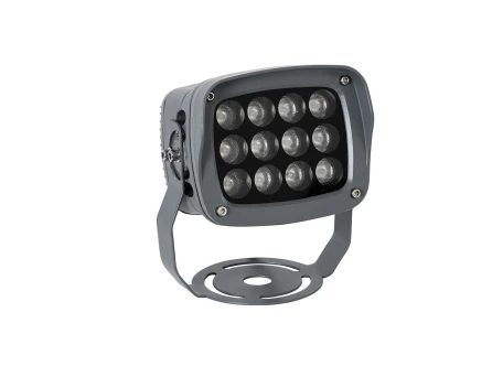 GLOBOSTAR® FLOODXENA 90124 Προβολέας Σποτ Wall Washer LED 12W 1020lm 10° AC 220-240V Αδιάβροχο IP65 Μπλε - Bridgelux SMD Chip - Γκρι Ανθρακί - Μ13.5 x Π11 x Υ15cm - 3 Χρόνια Εγγύηση