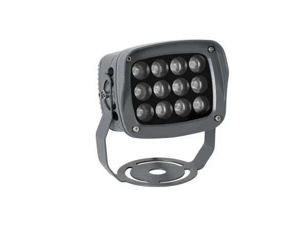 GLOBOSTAR® FLOODXENA 90125 Προβολέας Σποτ Wall Washer LED 12W 1020lm 10° AC 220-240V Αδιάβροχο IP65 Φούξια - Bridgelux SMD Chip - Γκρι Ανθρακί - Μ13.5 x Π11 x Υ15cm - 3 Χρόνια Εγγύηση