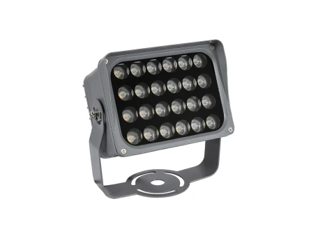 GLOBOSTAR® FLOODXENA 90128 Προβολέας Σποτ Wall Washer LED 24W 2640lm 10° AC 220-240V Αδιάβροχο IP65 Θερμό Λευκό 2700K - Bridgelux SMD Chip - Γκρι Ανθρακί - Μ18 x Π13.5 x Υ18cm - 3 Χρόνια Εγγύηση