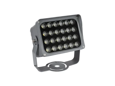 GLOBOSTAR® FLOODXENA 90129 Προβολέας Σποτ Wall Washer LED 24W 2760lm 10° AC 220-240V Αδιάβροχο IP65 Φυσικό Λευκό 4500K - Bridgelux SMD Chip - Γκρι Ανθρακί - Μ18 x Π13.5 x Υ18cm - 3 Χρόνια Εγγύηση