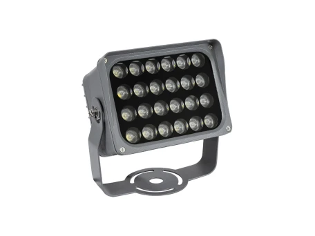GLOBOSTAR® FLOODXENA 90129 Προβολέας Σποτ Wall Washer LED 24W 2760lm 10° AC 220-240V Αδιάβροχο IP65 Φυσικό Λευκό 4500K - Bridgelux SMD Chip - Γκρι Ανθρακί - Μ18 x Π13.5 x Υ18cm - 3 Χρόνια Εγγύηση