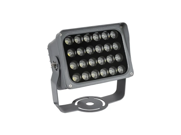 GLOBOSTAR® FLOODXENA 90129 Προβολέας Σποτ Wall Washer LED 24W 2760lm 10° AC 220-240V Αδιάβροχο IP65 Φυσικό Λευκό 4500K - Bridgelux SMD Chip - Γκρι Ανθρακί - Μ18 x Π13.5 x Υ18cm - 3 Χρόνια Εγγύηση