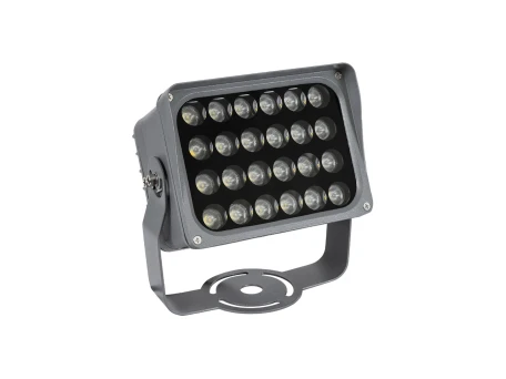 GLOBOSTAR® FLOODXENA 90130 Προβολέας Σποτ Wall Washer LED 24W 2880lm 10° AC 220-240V Αδιάβροχο IP65 Ψυχρό Λευκό 6000K - Bridgelux SMD Chip - Γκρι Ανθρακί - Μ18 x Π13.5 x Υ18cm - 3 Χρόνια Εγγύηση