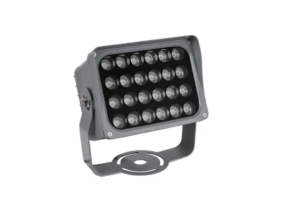 GLOBOSTAR® FLOODXENA 90131 Προβολέας Σποτ Wall Washer LED 24W 2040lm 10° AC 220-240V Αδιάβροχο IP65 Μπλε - Bridgelux SMD Chip - Γκρι Ανθρακί - Μ18 x Π12 x Υ18cm - 3 Χρόνια Εγγύηση