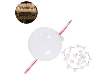 GloboStar® 90259 Digital Pixel Addressable Facade Module Chain String with 20 Spots - Ψηφιακή Αλυσίδα Γιρλάντα με 20 Σποτ LED SMD 3535 15W 20LED 20PIXEL SPI/TTL Protocol IC UCS512B 1200lm 240° DC 12V IP67 Θερμό Λευκό 2700K - Λευκό Σώμα - Μ200 x Π5 x Υ5cm