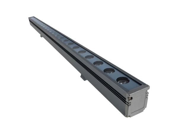 GLOBOSTAR® WASHERMARGO 90152 Μπάρα Φωτισμού Wall Washer LED 24W 2760lm 30° DC 24V Αδιάβροχο IP65 Φυσικό Λευκό 4500K Dimmable - Bridgelux SMD Chip - Γκρι Ανθρακί Ματ - Μ100 x Π4 x Υ5cm - 3 Χρόνια Εγγύηση