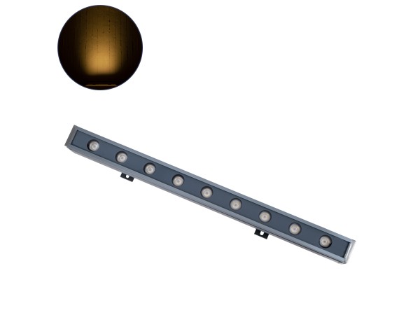 GLOBOSTAR® WASHERMARGO 90172 Μπάρα Φωτισμού Wall Washer LED 9W 990lm 30° DC 24V Αδιάβροχο IP65 Θερμό Λευκό 2700Κ Dimmable - Bridgelux SMD Chip - Γκρι Ανθρακί - Μ50 x Π4 x Υ5cm - 3 Χρόνια Εγγύηση