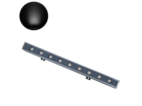 GLOBOSTAR® WASHERNAIA 90174 Μπάρα Φωτισμού Wall Washer LED 9W 1080lm 30° DC 24V Αδιάβροχο IP65 Ψυχρό Λευκό 6000K Dimmable - Bridgelux SMD Chip - Γκρι Ανθρακί - Μ50 x Π4 x Υ5cm - 3 Χρόνια Εγγύηση
