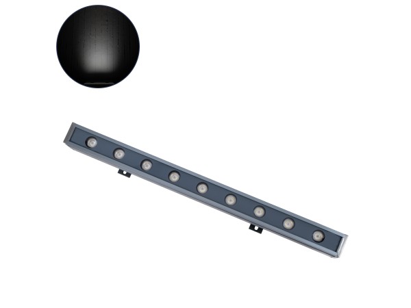 GLOBOSTAR® WASHERMARGO 90174 Μπάρα Φωτισμού Wall Washer LED 9W 1080lm 30° DC 24V Αδιάβροχο IP65 Ψυχρό Λευκό 6000K Dimmable - Bridgelux SMD Chip - Γκρι Ανθρακί - Μ50 x Π4 x Υ5cm - 3 Χρόνια Εγγύηση