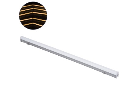 GLOBOSTAR® DIGIBAR 90213 Ψηφιακή Pixel Addressable Facade Μπάρα LED 12W 840lm 180° DC 24V Αδιάβροχο IP65 8 x Pixel Θερμό Λευκό 2700K Dimmable DMX512 SPI/TTL Protocol IC UCS512C0 - Bridgelux SMD Chip - Ασημί με Λευκό Γαλακτερό Κάλυμμα - Μ100 x Π3 x Υ4.5cm 