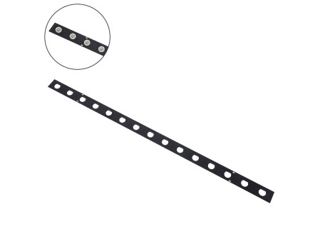 GloboStar® 90237 Μεταλλικο Καλυμμα 1 Μέτρου 15 Τεμαχίων για Ψηφιακή Αλυσίδα Γιρλάντα 20 Σποτ LED με Κωδικό 90140 Μαύρο Μ100 x Π4.7 x Υ1cm