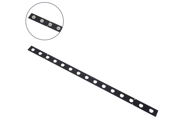 GloboStar® 90237 Μεταλλικο Καλυμμα 1 Μέτρου 15 Τεμαχίων για Ψηφιακή Αλυσίδα Γιρλάντα 20 Σποτ LED με Κωδικό 90140 Μαύρο Μ100 x Π4.7 x Υ1cm