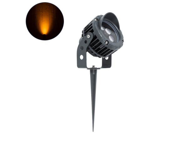 GLOBOSTAR® TREEVINA 90356 Φωτιστικό Σποτ με Αντιθαμβωτική Γρίλια για Φυτά - Δέντρα με Βάση Κήπου / Καρφωτό LED 6W 510lm 10° DC 24V Αδιάβροχο IP65 Ultra Θερμό Λευκό 2200K Dimmable - Bridgelux SMD Chip - Γκρι Ανθρακί - Μ13 x Π9.5 x Υ9.5cm - 3 Χρόνια Εγγύηση